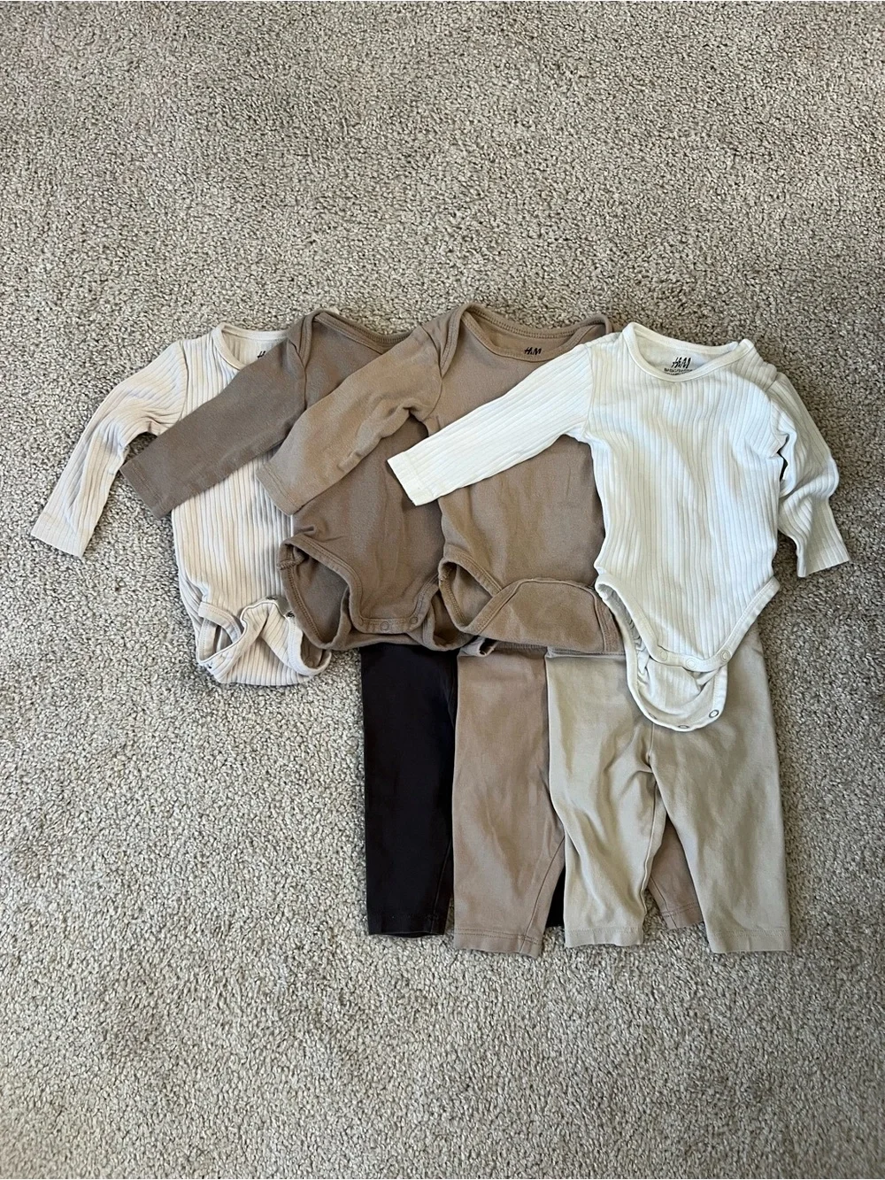 Set of H&M Neutral Bodysuits and Panta